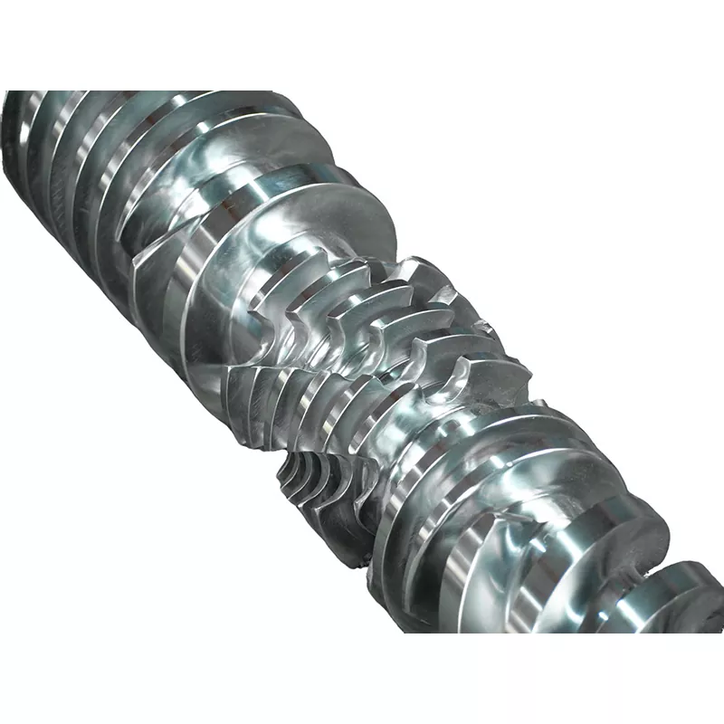 Baril conique à double vis pour tuyaux en PVC